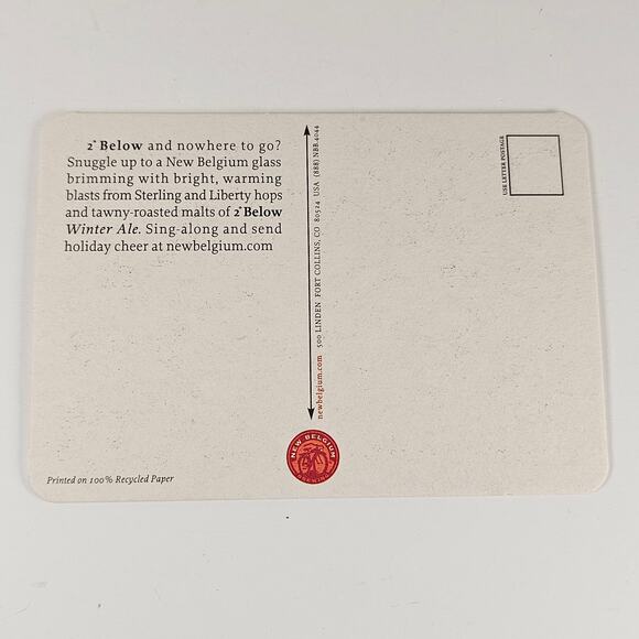 New Belgium Coaster Postcards 2° Below Winter Ale Beer Promo Holiday  Lot of 10 - Picture 11 of 14